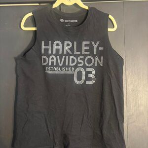 Harley-Davidson Women’s Cutoff Tank Top – Biker Style – Size XL